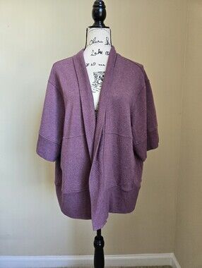 Athleta Lotus Textured Wrap Cardigan Womens S/M Open Front